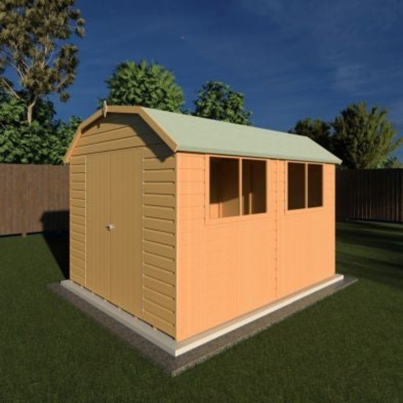 Shire Barn 9′ 9 x 7′ 10 Barn Shed – Premium Coated Shiplap