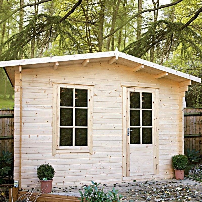 Shire Bucknells 11′ 9 x 13′ 8 Apex Log Cabin – Premium 34mm Cladding Tongue & Groove