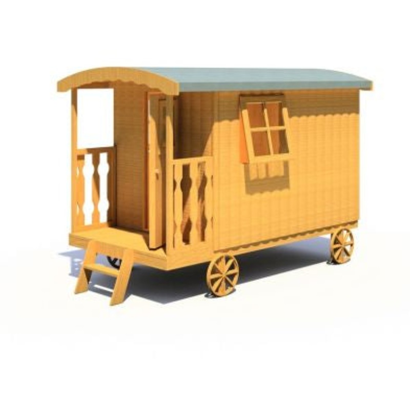 Shire Caboose 7′ 6 x 4′ 9 Curved Children’s Playhouse – Classic Dip Treated Shiplap
