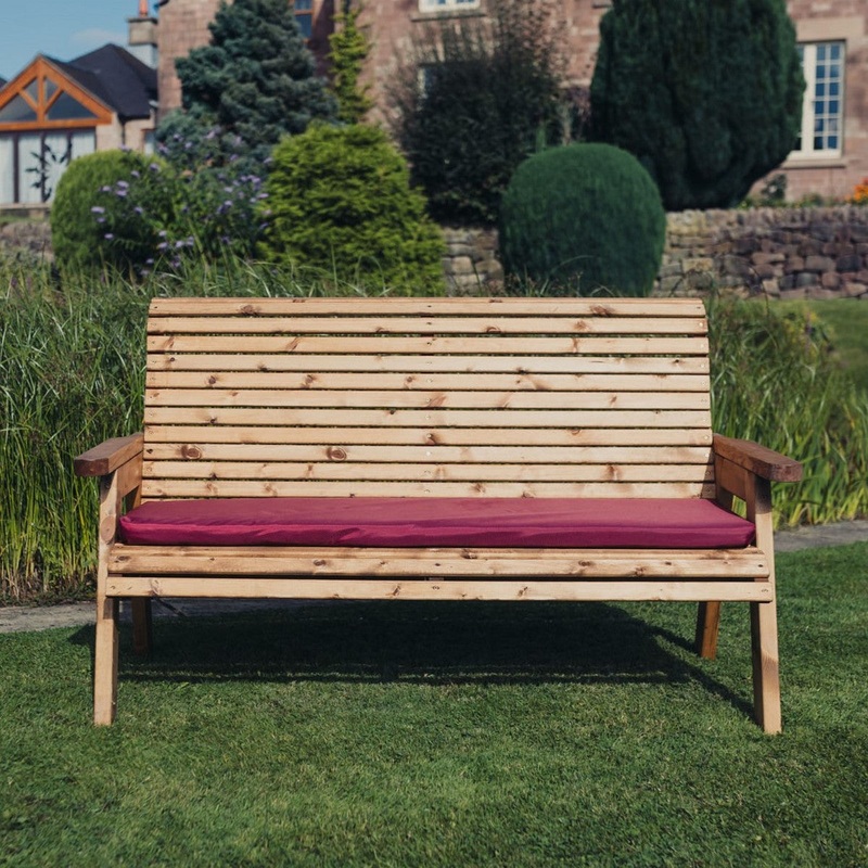 Amesbury Burgundy Waterproof Seat 3 Seat Cushion by Churnet Valley – R3C