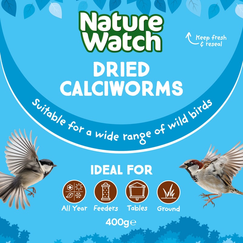Dried Calciworms Wild Bird Feed By Nature Watch – 400g