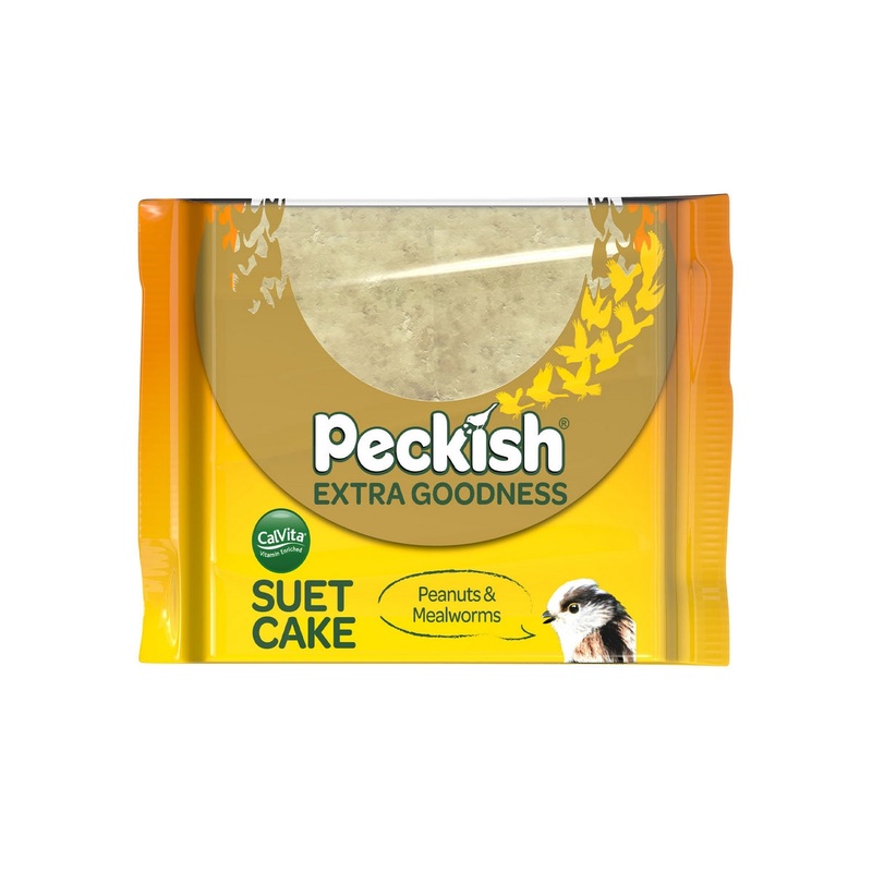 Extra Goodness Peanuts Mealworms Suet Cake By Peckish – 300g