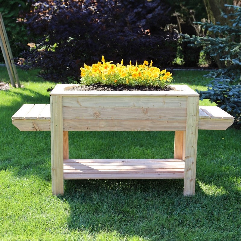 Garden Planter Larch Rectangular 3 Shelf by Shire – 82cm