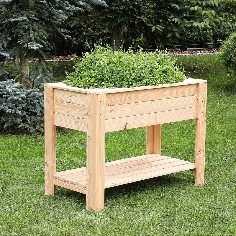 Garden Planter Larch Rectangular Dan by Shire – 82cm