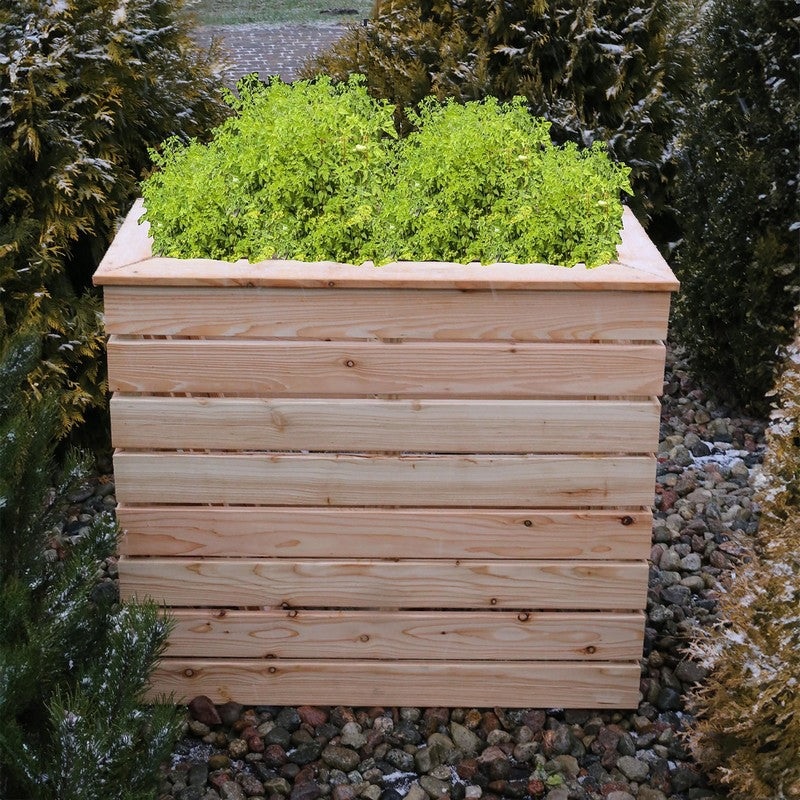Garden Planter Larch Rectangular Pia by Shire – 122cm