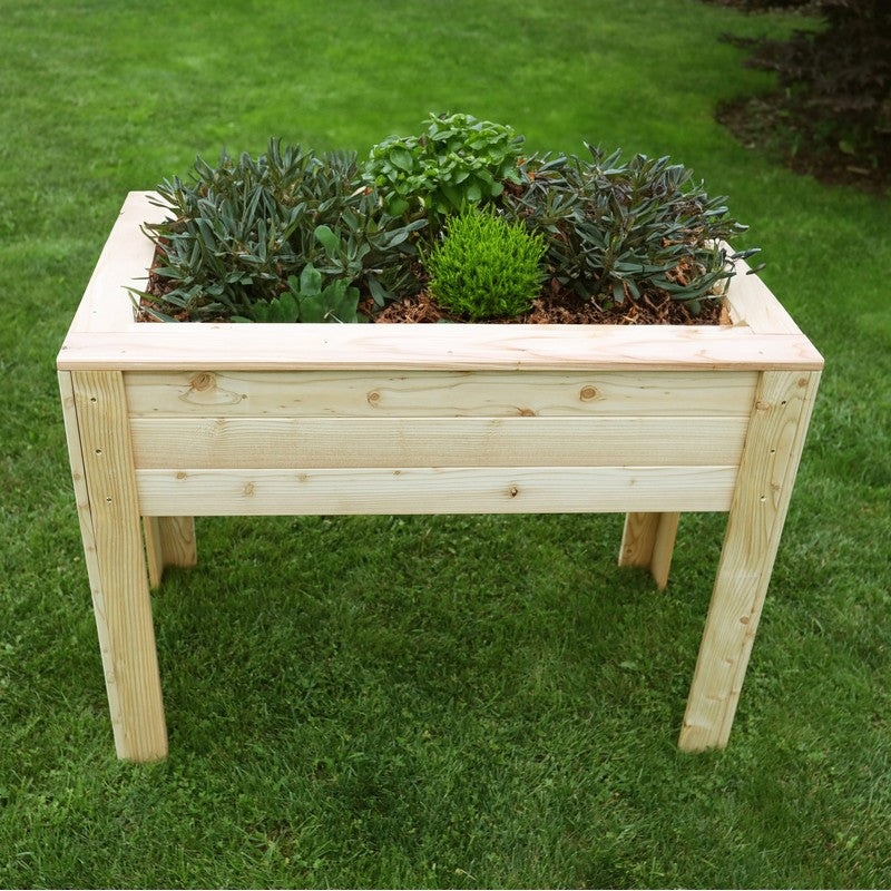Garden Planter Larch Rectangular Stef by Shire – 80cm