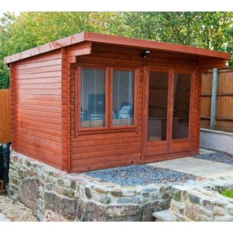 Shire Belgravia 10′ 5 x 11′ 10 Pent Summerhouse – Premium 28mm Cladding Overlap
