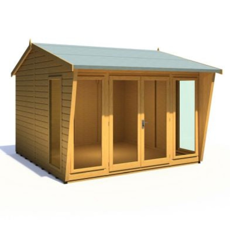 Shire Burghclere 9′ 9 x 10′ Pent Summerhouse – Premium Dip Treated Shiplap