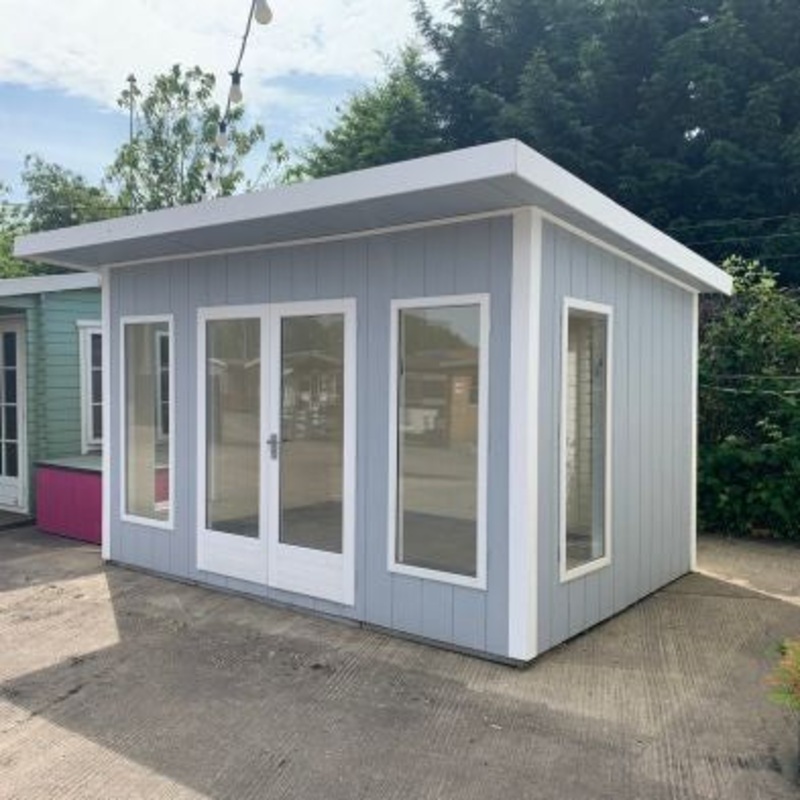 Shire Cali 8′ 5 x 12′ Pent Garden Office – Premium Wax Board