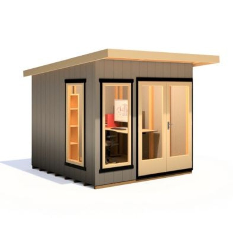 Shire Cali 8′ 5 x 8′ Pent Garden Office – Premium Wax Board