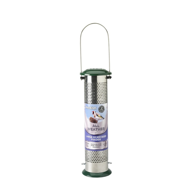 Nyjer Seed Bird Feeder All Weather By Peckish – Large 31cm