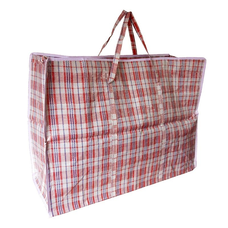 Plastic Bag 98cm – White & Red by Essentials