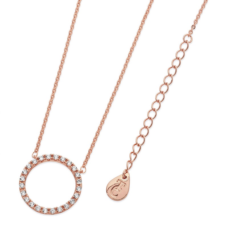 Tipperary Crystal Forever Moon Pendant Rose Gold110175