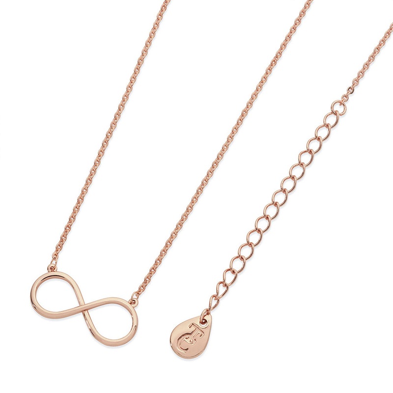 Tipperary Crystal Simple Infinity Pendant Rose Gold109186