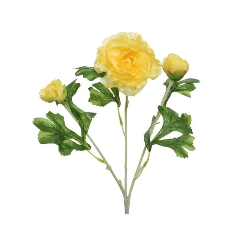 50cm Artificial Yellow Ranunculus on Stem801851