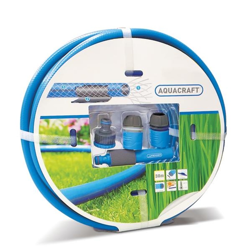 Aquacraft Classic 30m Fitted Garden Hose & FittingsAQC850732
