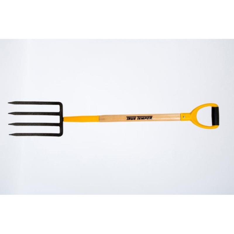 True Temper Digging Fork Wood Handle D Grip | MC2103