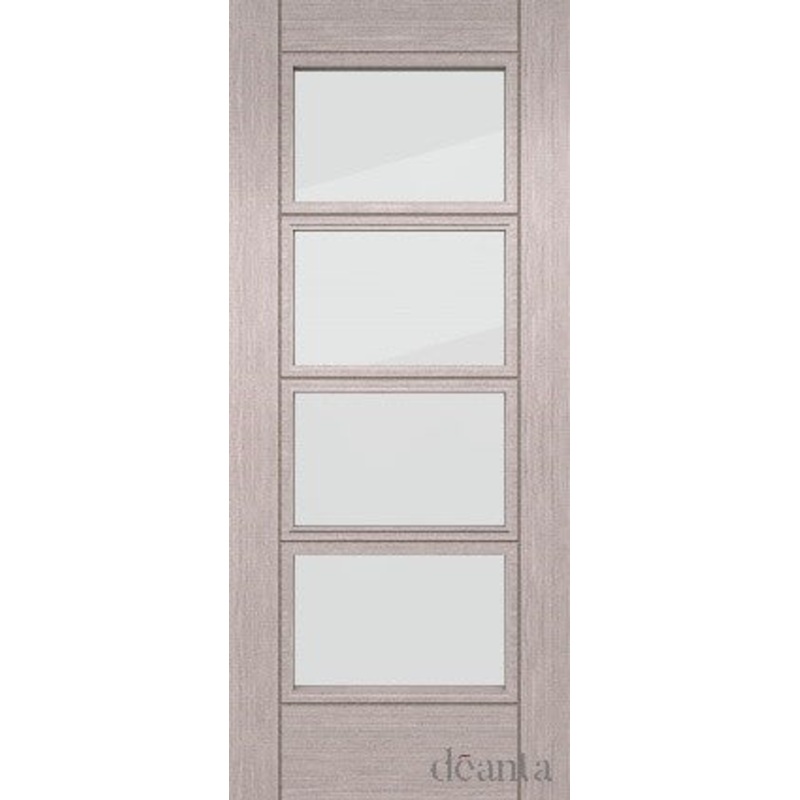 HP12GC Contemporary Solid Light Grey Ash Glazed Door