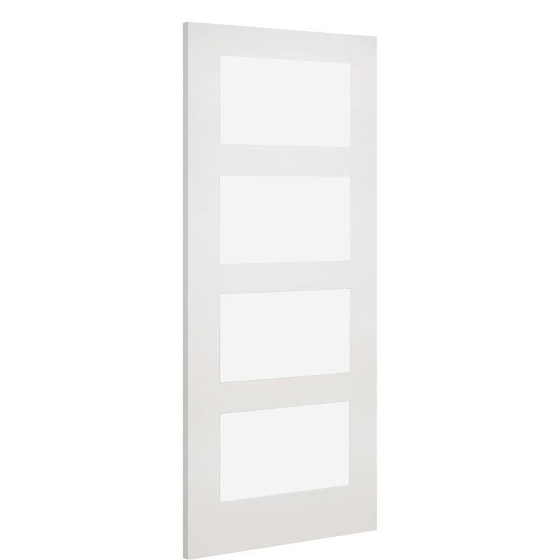 HP1GC Contemporary Clear Glazed Primed Door