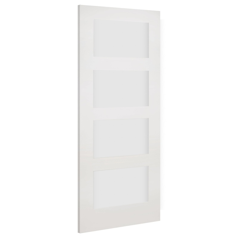 HP1GF Contemporary Frosted Glazed Primed Door