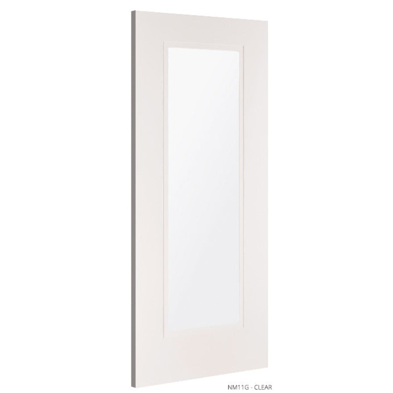 NM11GC Minimal & Traditional Styled Glazed Primed Door