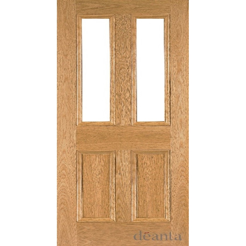 NM1GC Period 4 Panel Glazed Oak Door