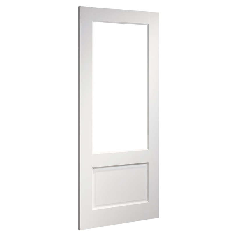 NM3G Glazed/Unglazed Two Panel Minimalistic Primed Door