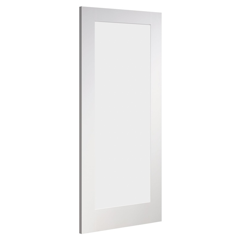 NM6GC Primed Shaker Style Glazed Door