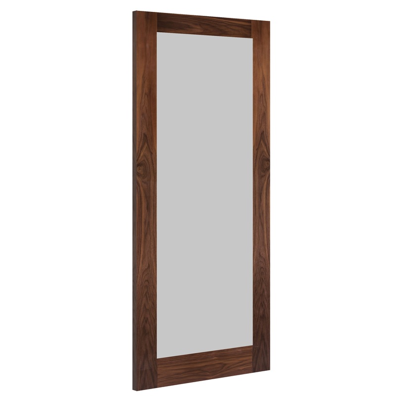 NM6GF Glazed Shaker Style Walnut Door – Frosted