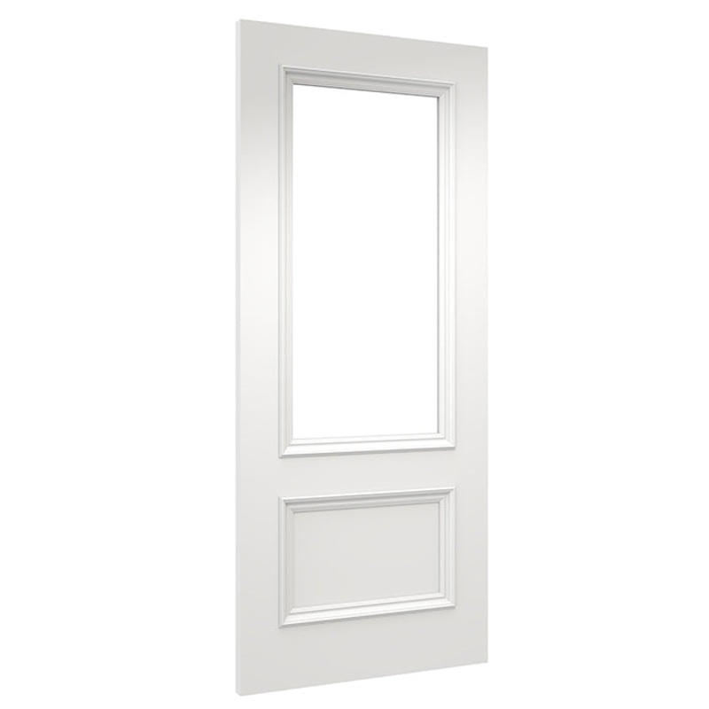 WR2G Classic 2 Panel Glazed Primed Door