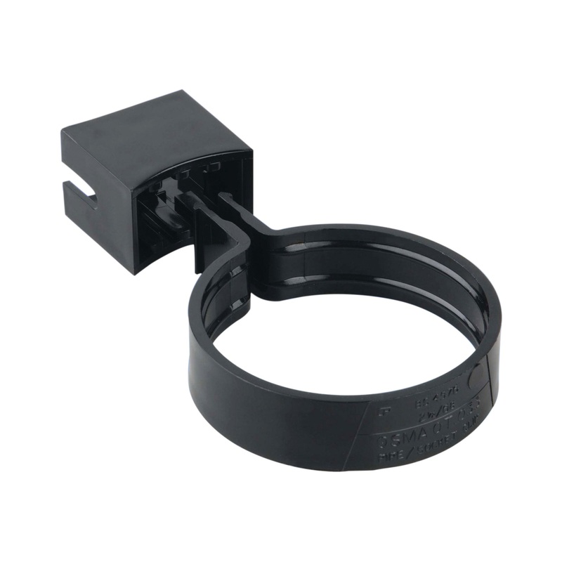 Wavin RoundLine Pipe Or Socket Bracket 68mm Black | T0033BK