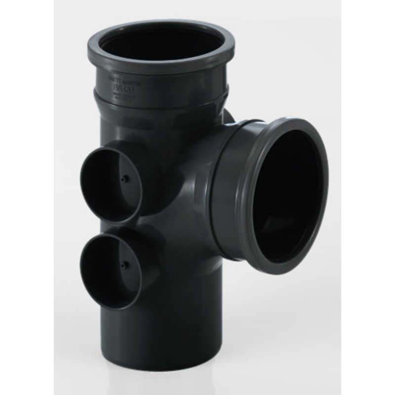 110mm X 92.5 Degree Double Socket Branch With 4 Bosses En 1329-1 | BS451B