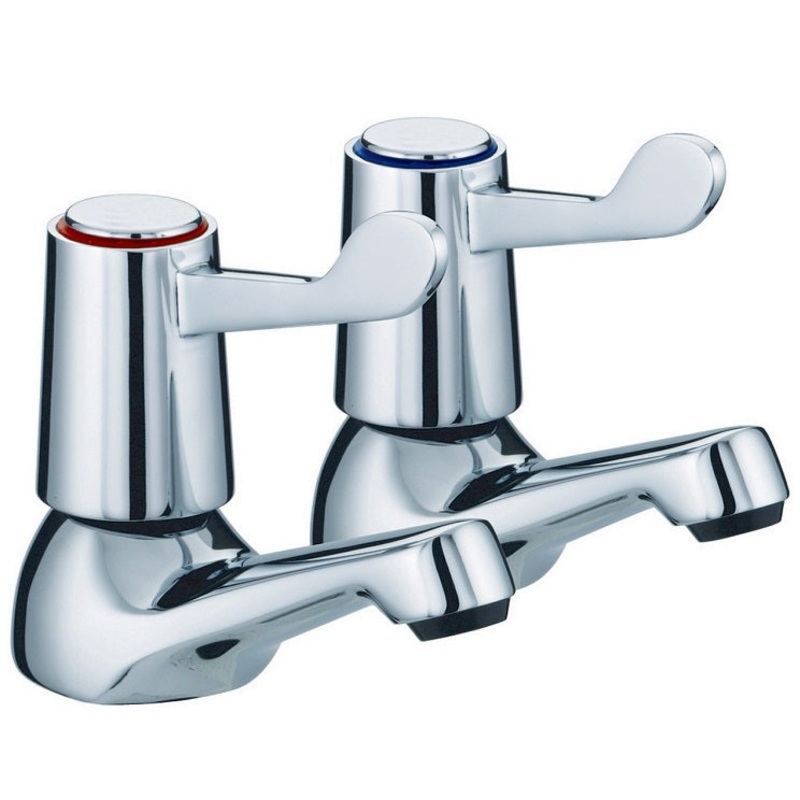 Skara 1/4 Turn Lever Pillar Basin Taps