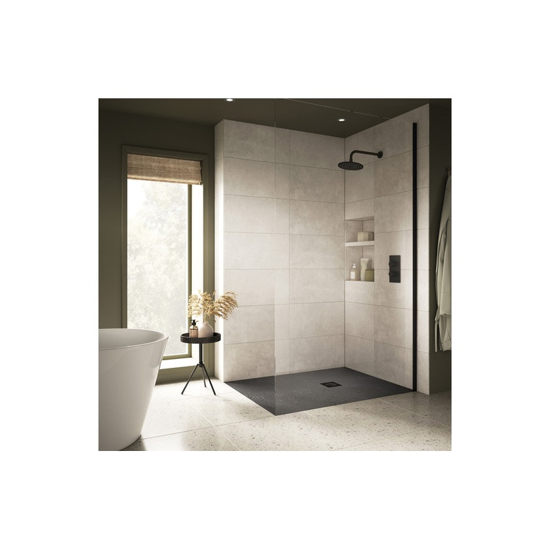 25mm Slate Effect Ultra-Slim Rectangular Tray & Waste