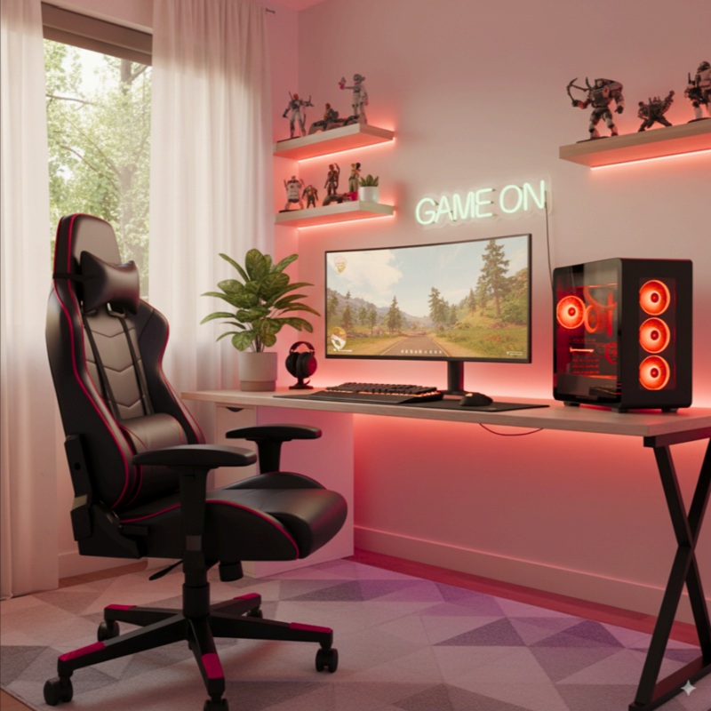 Reclining Gaming Chair – Home Office Ergonomic Computer Desk Chair