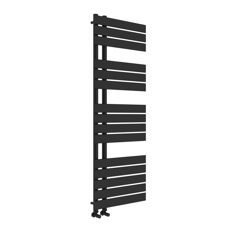 Upton 1292 Designer Offset Heated Towel Rail – Black