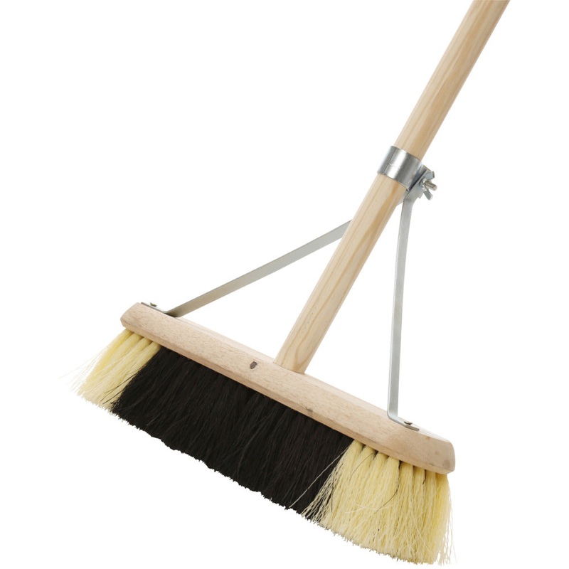 BL/WH STAGE BROOM 24 HDL & STAY