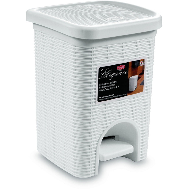 ELEG 6LT DUSTBIN WHITE