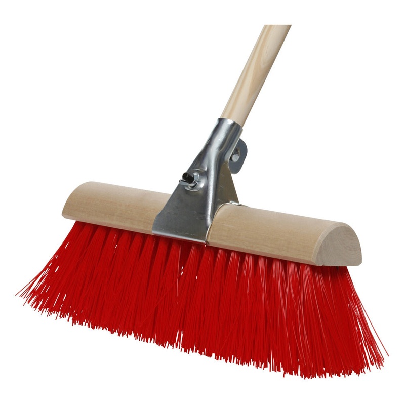 14 RED YARD BRUSH HDL & CLAMP