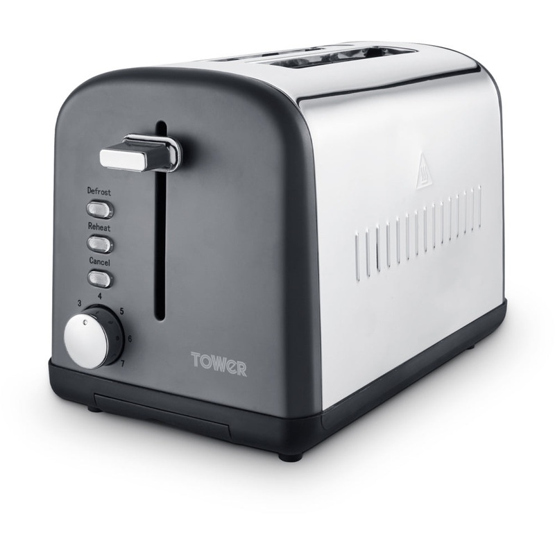 TOWER INFINITY 2 SLICE TOASTER SLATE
