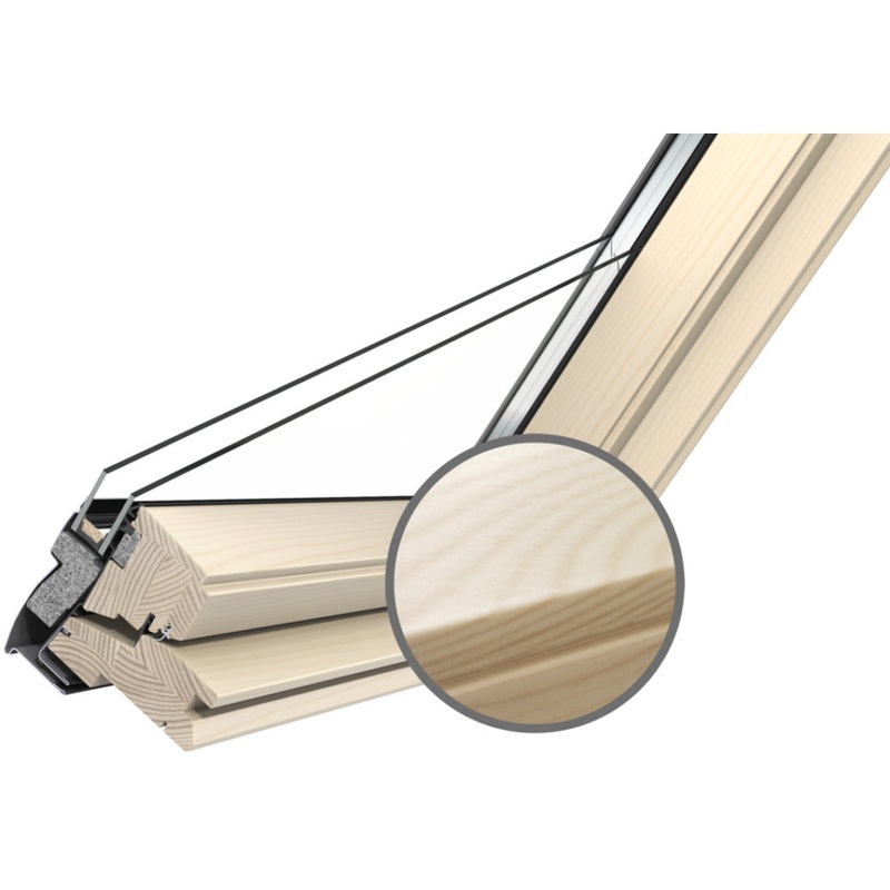 VELUX? LACQ.PINE 66×118 FK06 CENTRE PIV 70PAN