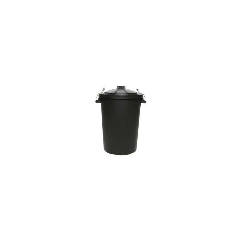 BLACK 85L DUSTBIN ROUND