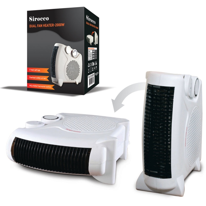 Sirocco Dual Fan Heater – 2Kw