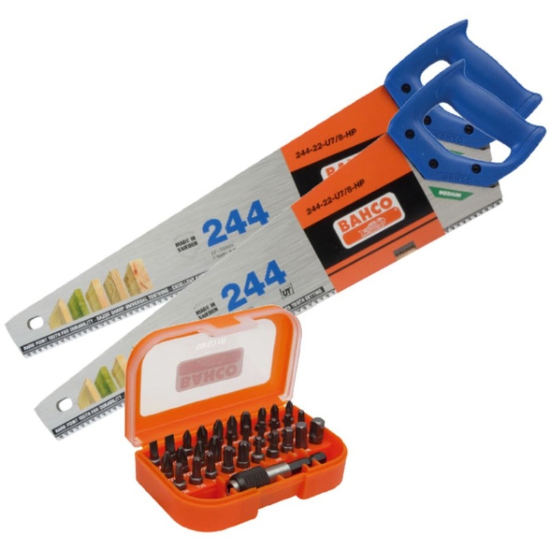BAHCO 2 X 244 SAW + BIT SET