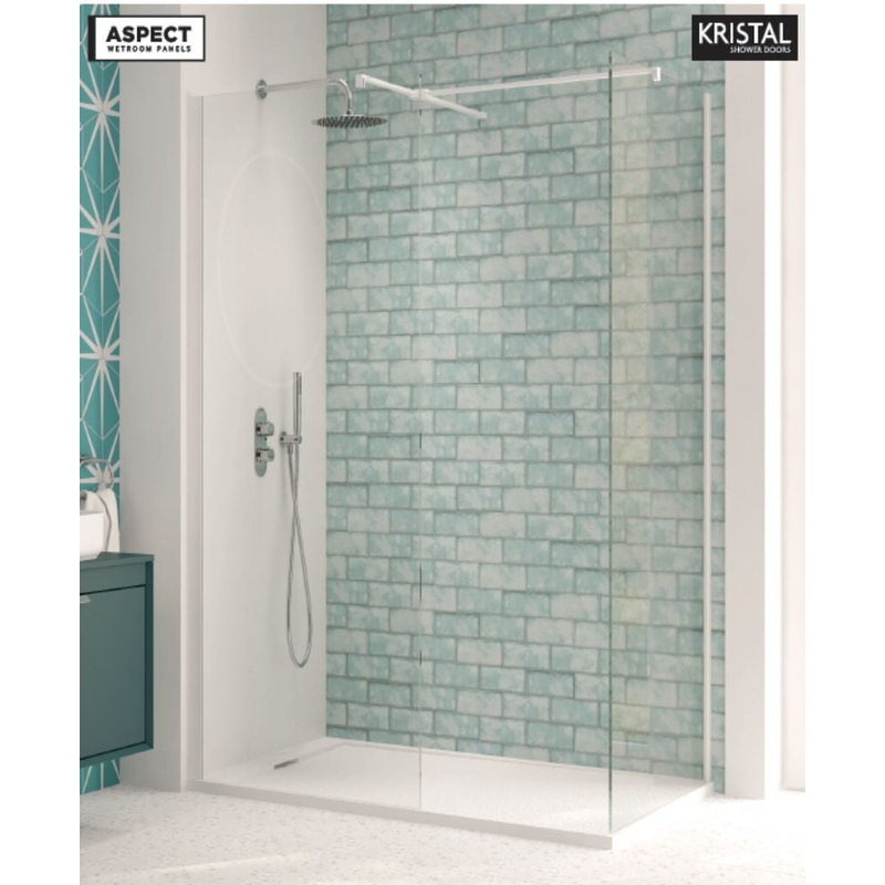 Aspect 1100mm Wetroom Panel – Matt White