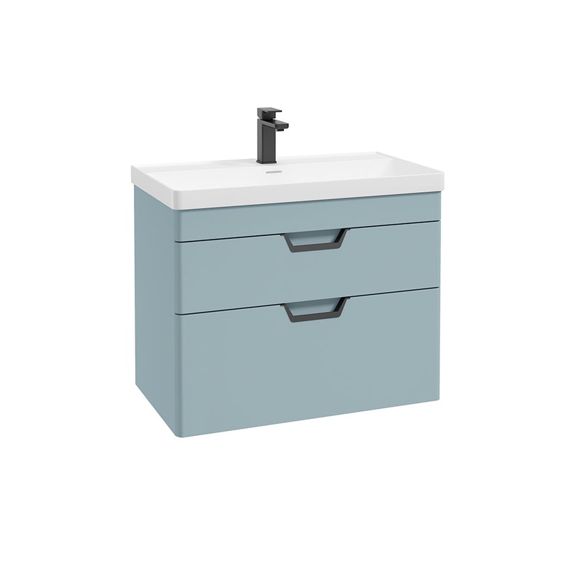 Freya 80cm 2 Drawer Wall Hung Vanity Uni