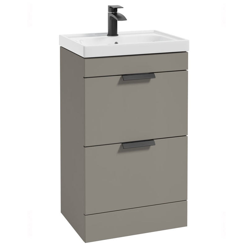 Stockholm Arctic Grey Matt 50cm 2 Drawer