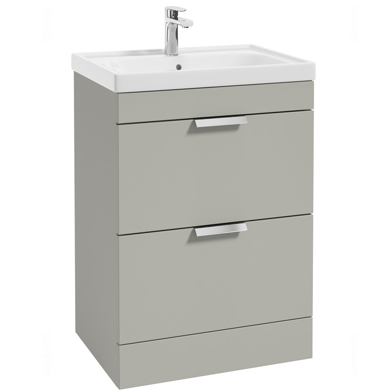 Stockholm Arctic Grey Matt 60cm 2 Drawer