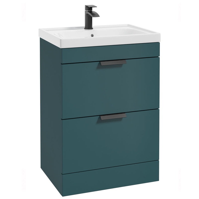 Stockholm Ocean Blue Matt 60cm 2 Drawer