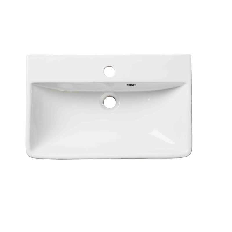 560mm Square Slim Depth Semi-Countertop Basin